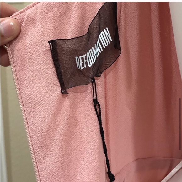 NEW Reformation Foxglove Pink Ruffle Maxi Dress - Picture 6 of 7